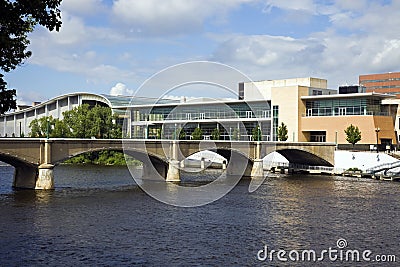 Bridge in Grand Rapids Stock Photo