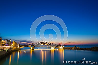 Bridge on the Ionian island of Lefkas Stock Photo