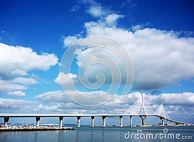 Bridge of La Constitucion, called La Pepa, in Cadiz Stock Photo