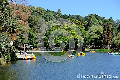 Lake Treganowan at Lakeside Station, Melbourne, Australia Editorial Stock Photo