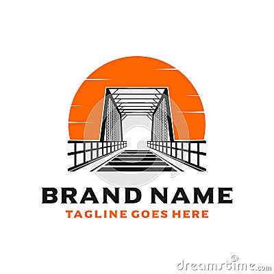 Bridge logo design Stock Photo