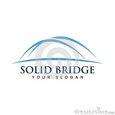 Bridge logo design Vector Illustration