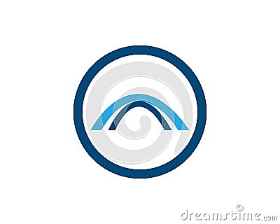 Bridge Logo Template vector icon Vector Illustration