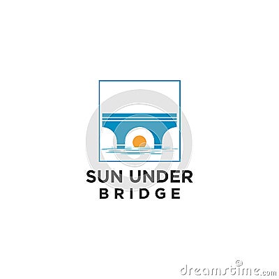 Bridge logo vector illustration template. connection concept Vector Illustration