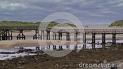 Bridge in Lossiemouth in Scotland Stock Photo