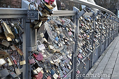 The bridge of lovers Editorial Stock Photo