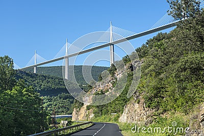 Bridge of Millau (France) Editorial Stock Photo