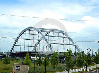 Bridge in Nashville Tennessee USA Editorial Stock Photo