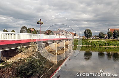 Bridge nears the river Stock Photo