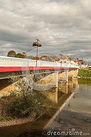 Bridge nears the river Stock Photo