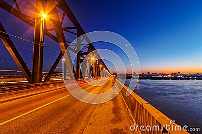 Bridge at night Stock Photo