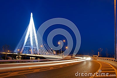 Bridge nocturne Stock Photo