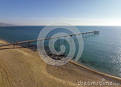 Bridge Oil - Pont del Petroli, Badalona, Spain Stock Photo