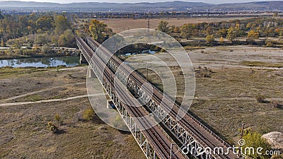 Bridge over Bistrita River Stock Photo