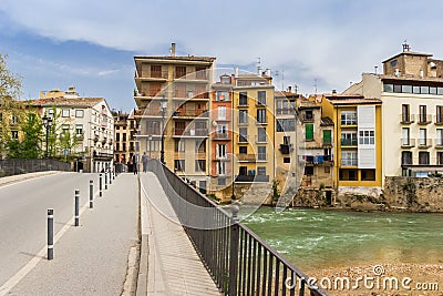 Bridge over the Ega river leading to Estella Editorial Stock Photo