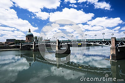 Bridge over Garonne Stock Photo