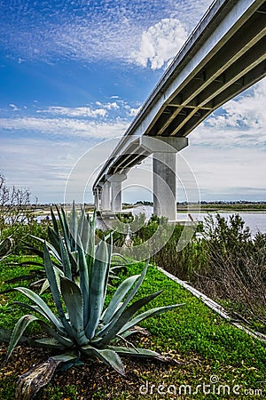Bridge over the Intra-coastal Waterway Stock Photo