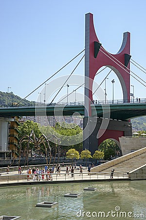 Bridge over Nervion river Editorial Stock Photo