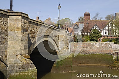 Bridge over River Arun at Arundel. Sussex. England Stock Photo