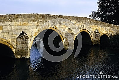 Bridge over the river nene Stock Photo