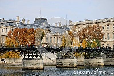 Bridge over river Seine Stock Photo