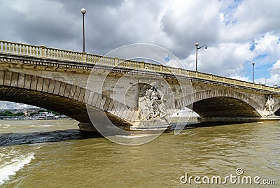 Bridge over the river seine in paris france Stock Photo