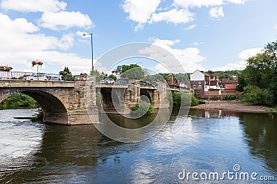 Bridge over the River Severn in Bridgnorth in Shropshire, UK Editorial Stock Photo