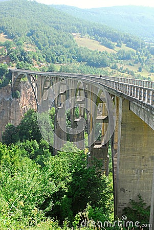 Bridge over Tara river Stock Photo