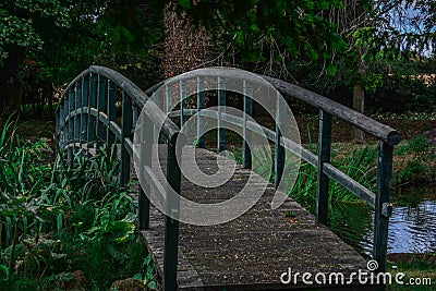 Bridge park background wedding day Stock Photo