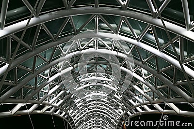 Bridge of Peace. Steel and glass construction Editorial Stock Photo