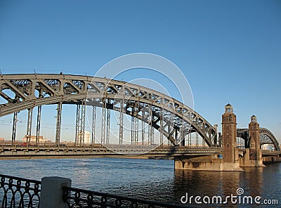 Bridge Peter the Great. Stock Photo