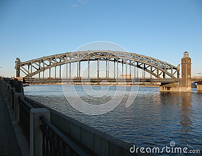 Bridge Peter the Great. Stock Photo