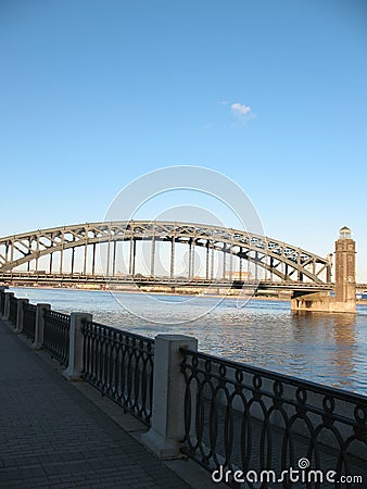 Bridge Peter the Great. Stock Photo