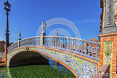 Plaza Espana in Sevilla , Spain. Stock Photo