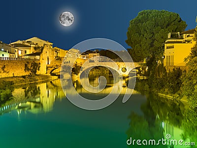 Bridge in Prato, Tuscany, Italy, Stock Photo