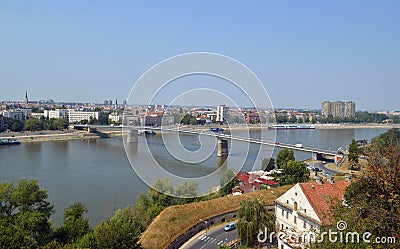 Bridge on the River Danube Stock Photo