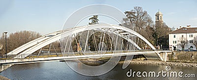 Bridge on the river, Vaprio on Adda, Italy Editorial Stock Photo