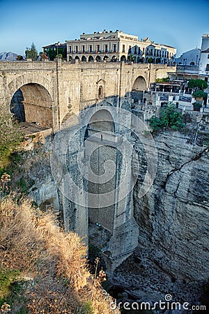 Bridge in Ronda Stock Photo