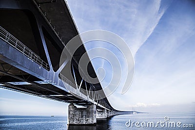 Bridge on the sea Stock Photo