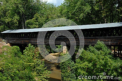 Bridge Spans Crooked Creek Stock Photo