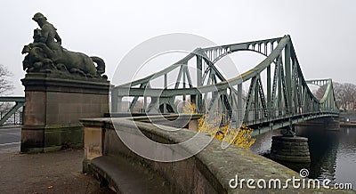 Bridge of Spies or Glienicke Bridge in Berlin Stock Photo