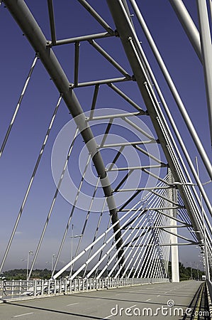 Bridge Structural Trusses Stock Photo