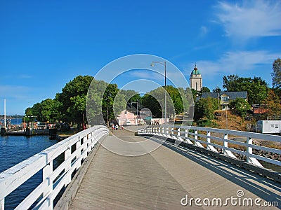 Bridge on Sveaborg island in Helsinki, Finland Stock Photo