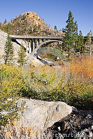 Bridge to Donner Pass Stock Photo