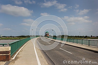 Bridge to the German city of Leer Stock Photo