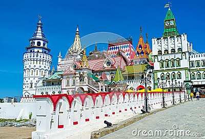 The bridge to Izmailovsky Kremlin Stock Photo