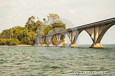 The bridge to nowhere Samana Bay Stock Photo