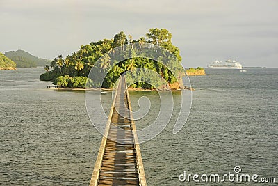 Bridge to Nowhere, Samana Bay Stock Photo