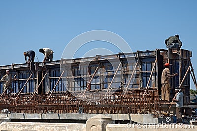 Bridge under construction Stock Photo