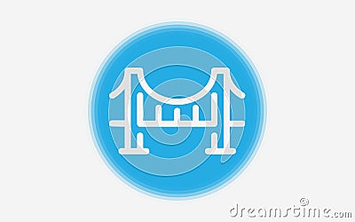 Bridge vector icon signy symbol Vector Illustration